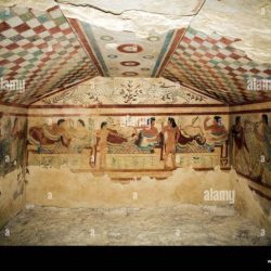 Tomb leopards tarquinia etruscan samuel italy artist magal alamy