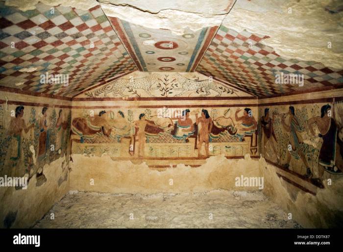 Tomb leopards tarquinia etruscan samuel italy artist magal alamy