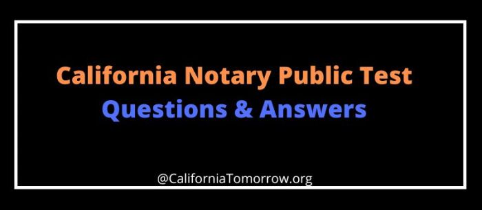 Notary public test questions and answers