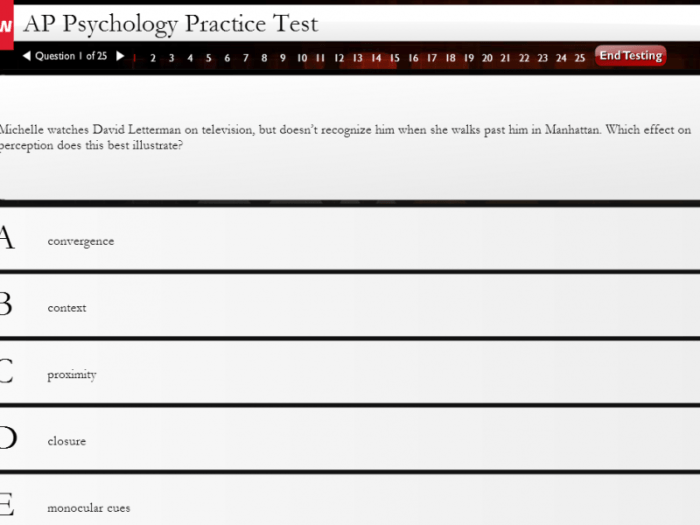 Ap psychology midterm practice test