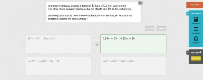 A phone company charges a base fee of 